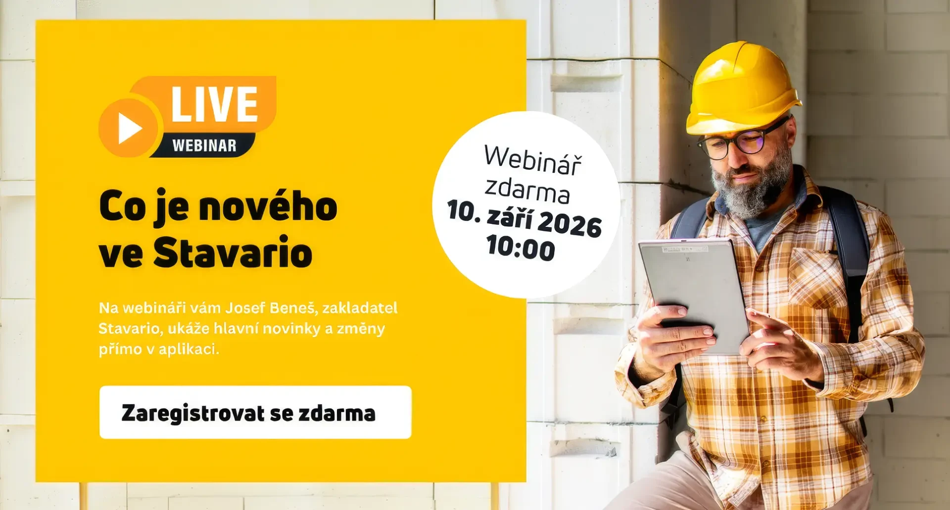 Webinář Novinky ve Stavario: co je nového a jak to využít v praxi