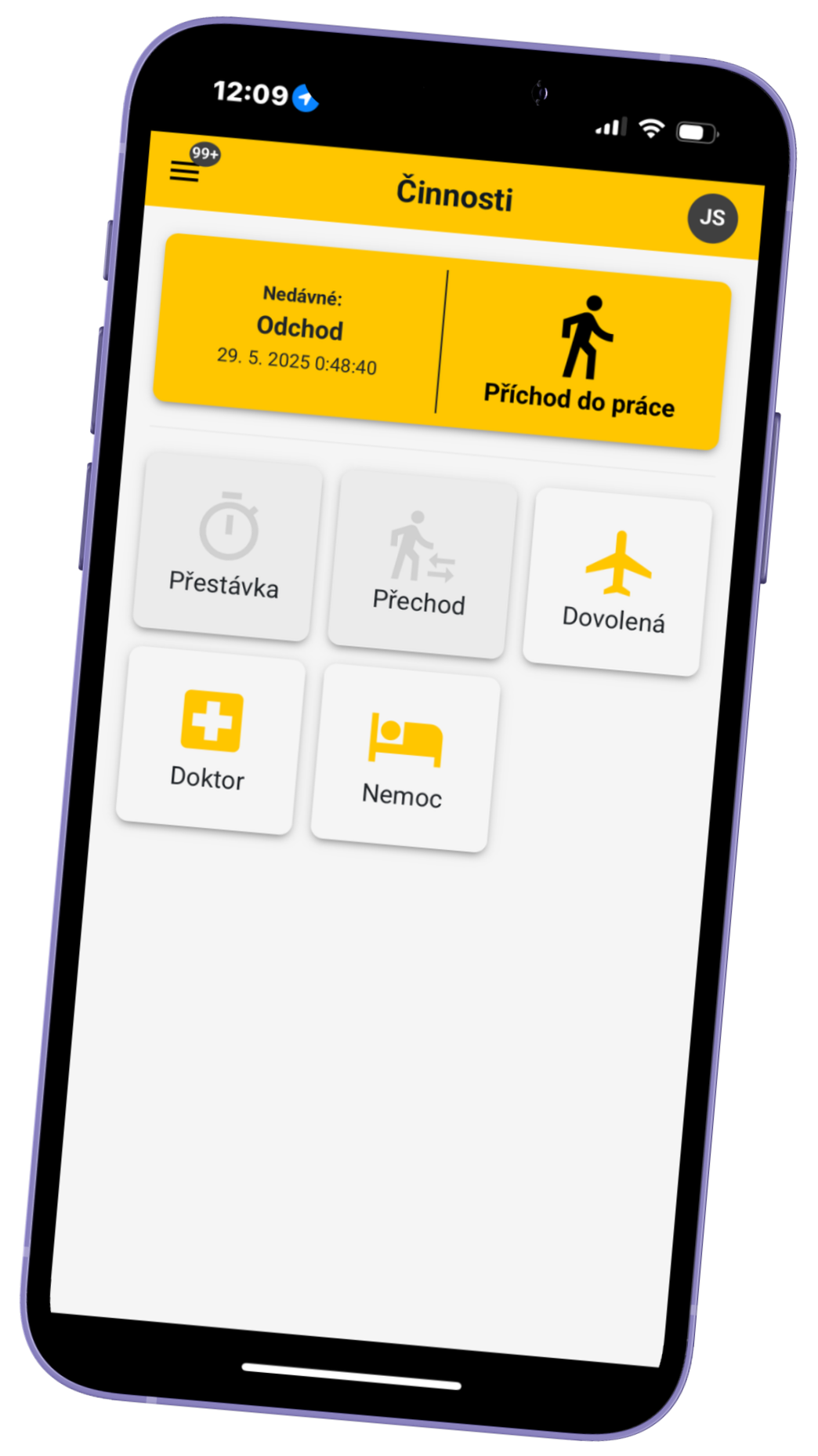 Mobilní aplikace Stavario – evidence činností a docházky stavbyvedoucího