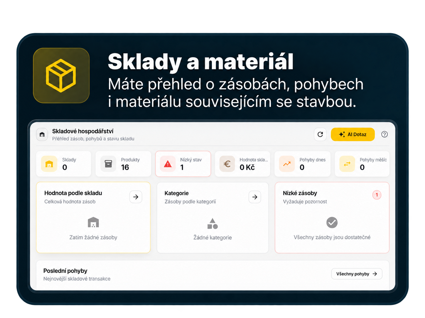 Sklady a materiál