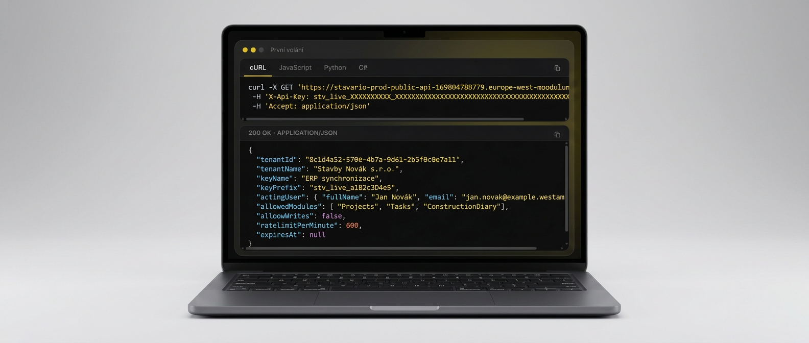 Stavario VIBE · verejné API v1