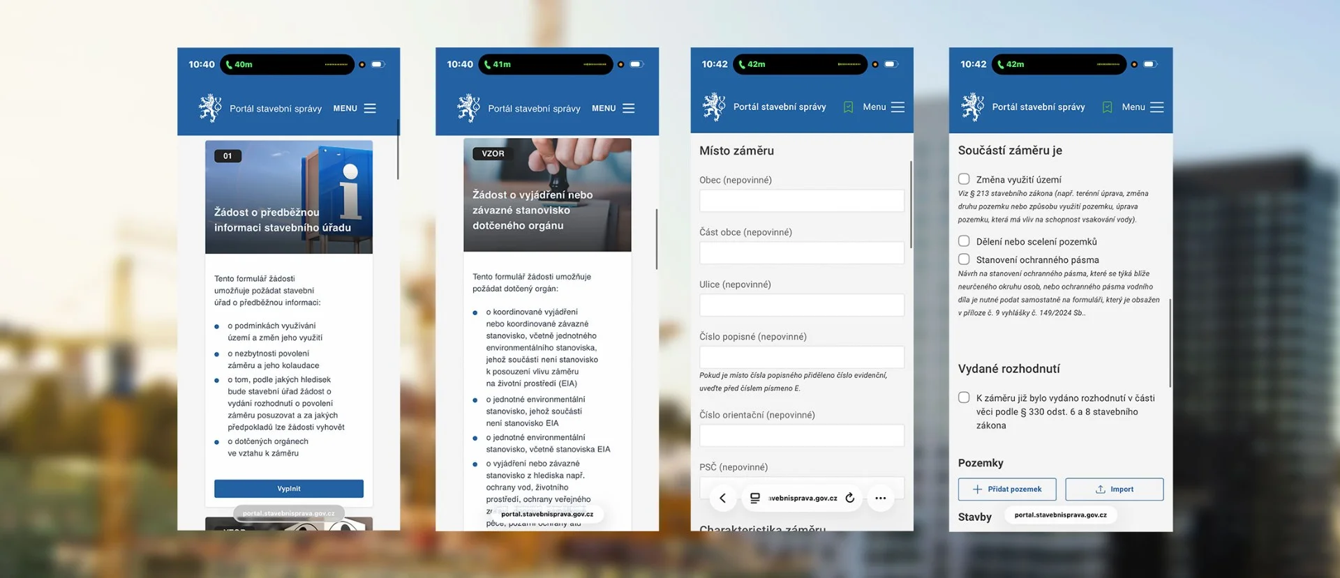 Jak vybrat správný formulář na portálu stavebníka